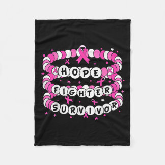 Hope Fighter Survivor Roze Borstkanker Vriendschap Fleece Deken