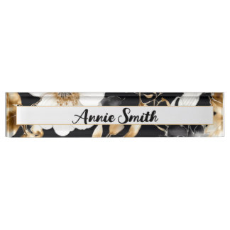 Hope Floral Desk Naam Bord (WM1003-DNP) Naambordje