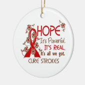 Hope Flower Ribbon Strokes Keramisch Ornament (Links)