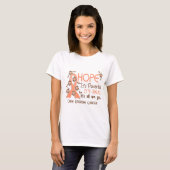 Hope Flower Ribbon Uterine Cancer T-shirt (Voorkant volledig)