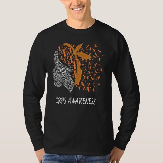 Hope Fure Support Crps Awareness Dragonfly W T-shirt (Voorkant)
