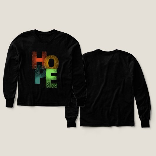 HOPE Geometric Typography - Tshirt (Motif recto et verso)