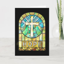 HOPE Glas in lood Venster met Cross