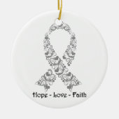 Hope Grey Awareness Ribbon Keramisch Ornament (Voorkant)