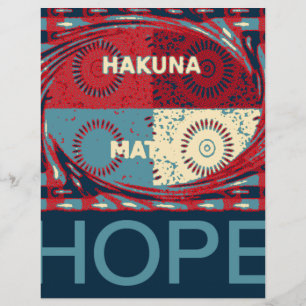 Hope Hakunamatata Mooie Inspirerend Edgy vector