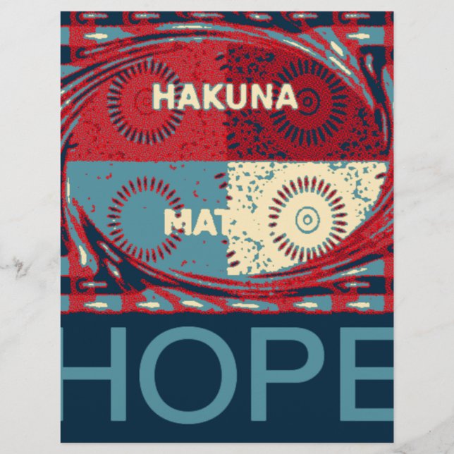 Hope Hakunamatata Mooie Inspirerend Edgy vector (Voorkant)