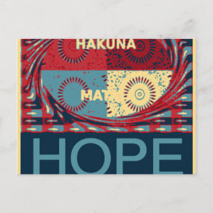 Hope Hakunamatata Mooie Inspirerend Edgy vector Briefkaart