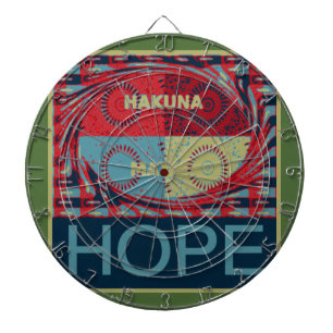 Hope Hakunamatata Mooie Inspirerend Edgy vector Dartbord