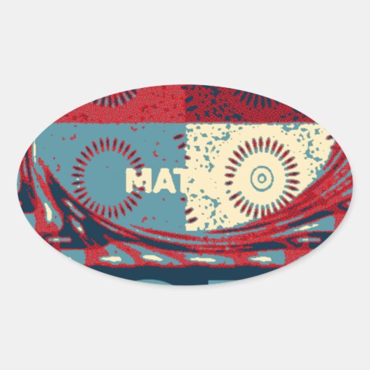 Hope Hakunamatata Mooie Inspirerend Edgy vector Ovale Sticker (Voorkant)