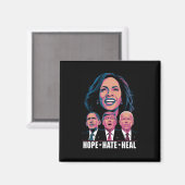 Hope Hate Heal Rise Kamala 2024 Magneet (Voorkant / Achterkant)