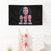 Hope Hate Heal Rise Kamala 2024 Spandoek (Insitu)
