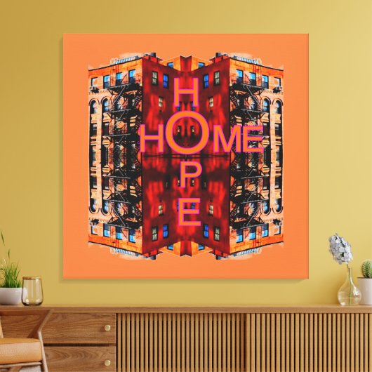 Hope Home Canvas Afdruk (Insitu (Woonkamer))