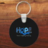 Hope Human Trafficking Awareness Blue Ribbon Sleutelhanger (Voorkant)