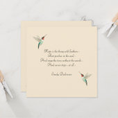 Hope Hummingbird Kaart (Voorkant / Achterkant in situ)