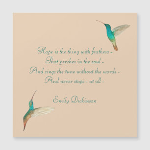 Hope Hummingbird Magnetic Card