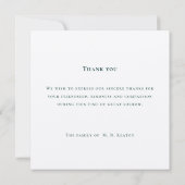 Hope Hummingbird Sympath Carte de remerciements (Dos)