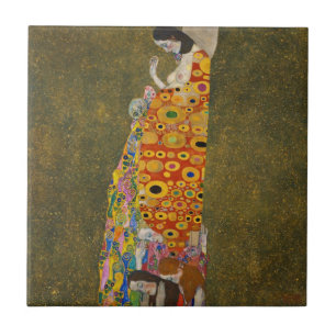 Hope II van Gustav Klimt, Art Nouveau Tegeltje
