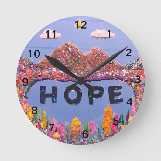 HOPE image miroir peint Horloge murale (Recto)