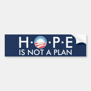 HOPE is geen plan Bumpersticker