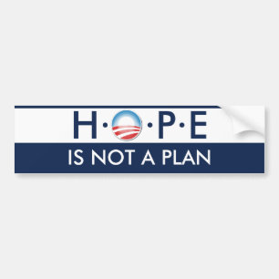 HOPE is geen plan Bumpersticker