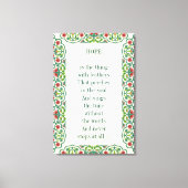 HOPE is het ding met veren die passen Canvas Afdruk (Voorkant)