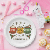 Hope joy Peace and Cocoa Papieren Bordje (Feest)