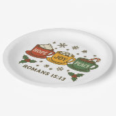 Hope joy Peace and Cocoa Papieren Bordje (Gekanteld)