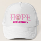 Hope Kat roze lint gepersonaliseerd Trucker Pet (Voorkant)