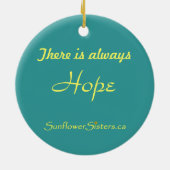 Hope kerstversiering - Round Keramisch Ornament (Achterkant)