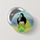 Hope kokeshi Doll Pin Badge Ronde Button 5,7 Cm (Voorkant /achterkant)