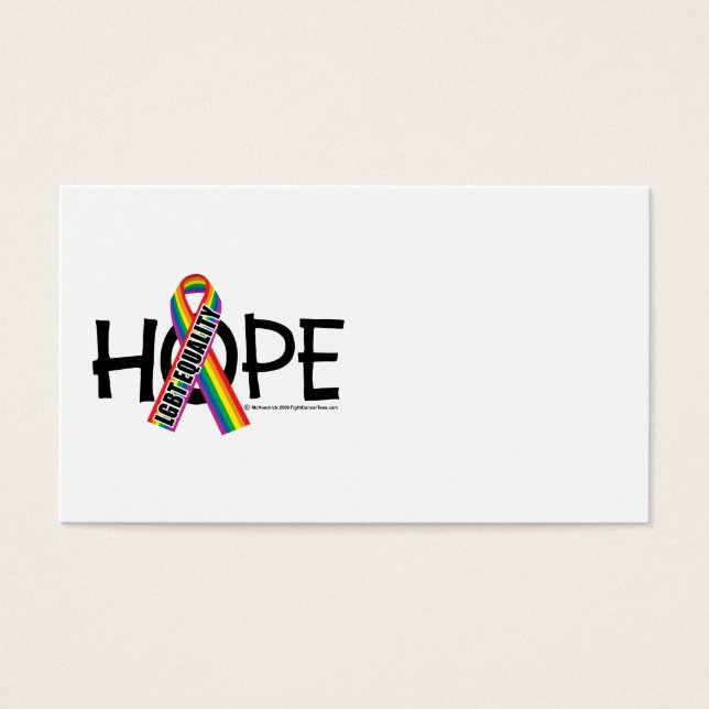 HOPE LGBT Equality Visitekaartjes (Voorkant)