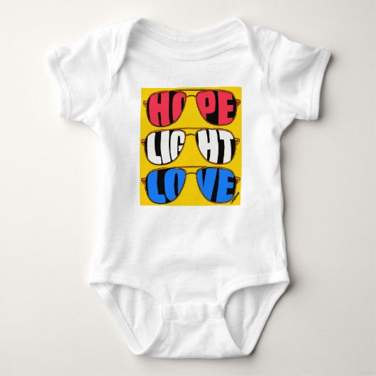 Hope Light Love Biden Baby/Peuter Shirt (wit) (Voorkant)