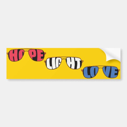 Hope Light Love Biden Bumpersticker (Voorkant)
