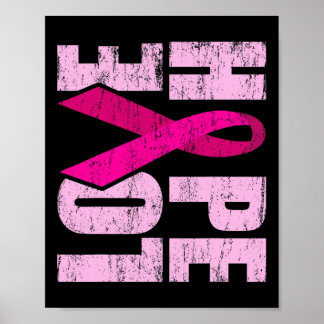 HOPE LOVE Bewustzijn over borstkanker Wereldkanker Poster