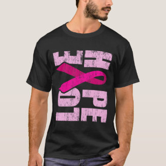 HOPE LOVE Bewustzijn over borstkanker Wereldkanker T-shirt