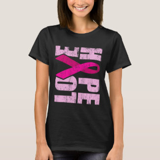 HOPE LOVE Bewustzijn over borstkanker Wereldkanker T-shirt