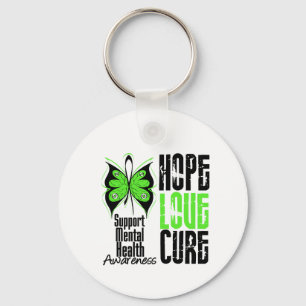 Hope Love Cure Grunge - Mental Health Awareness Sleutelhanger
