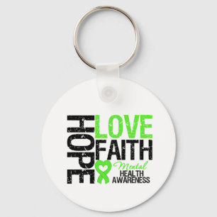Hope Love Faith Mental Health Awareness Sleutelhanger