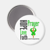 Hope Love Faith Prayer Traumatic Brain Letjury Magneet (Voorkant / Achterkant)