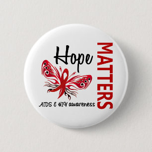 Hope Matters Butterfly AIDS Ronde Button 5,7 Cm