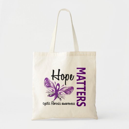 Hope Matters Butterfly Cystic Fibrosis Tote Bag (Voorkant)