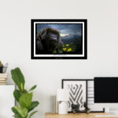 "HOPE" Mountain Gorilla Africa Wildlife Art Poster (Bureau à domicile)
