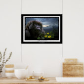 "HOPE" Mountain Gorilla Africa Wildlife Art Poster (Cuisine)
