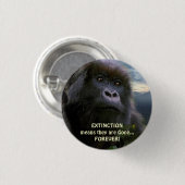 "HOPE" Mountain Gorilla anti-uitsterven Button (Voorkant /achterkant)