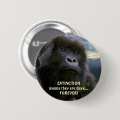 "HOPE" Mountain Gorilla anti-uitsterven Button (Voorkant /achterkant)