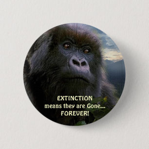 "HOPE" Mountain Gorilla anti-uitsterven Button