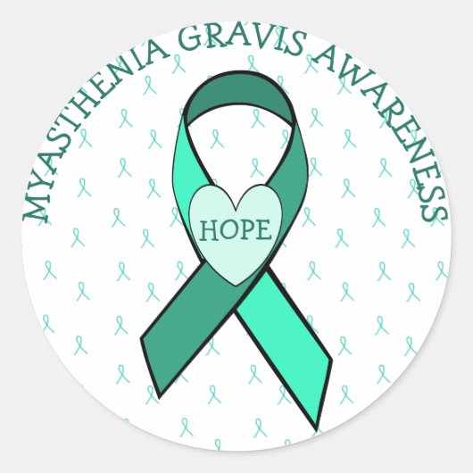 HOPE MYASTHENIA GRAVIS AWARENESS RIBBON STICKER (Voorkant)