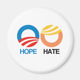 HOPE (Obama) vs. HATE (Trump) Magneet