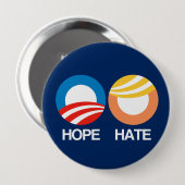 HOPE (Obama) vs. HATE (Trump) Ronde Button 4,0 Cm (Voorkant /achterkant)