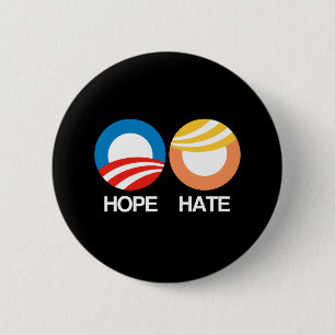 HOPE (Obama) vs. HATE (Trump) Ronde Button 5,7 Cm